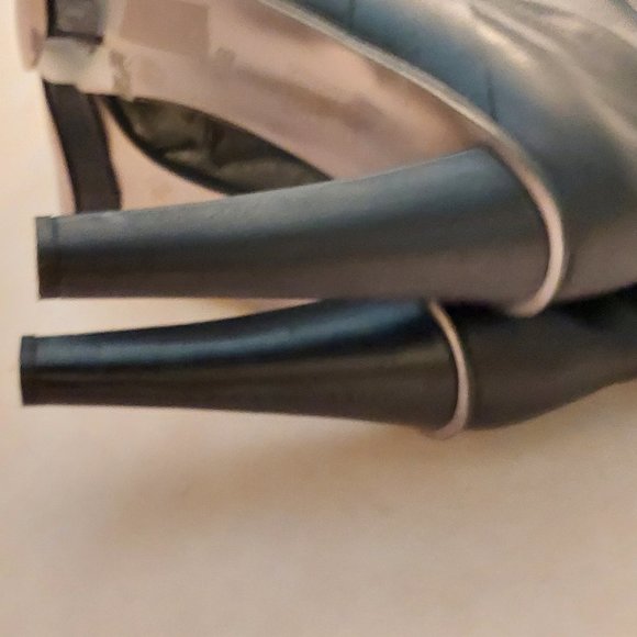 BCBGMAXAZARIA Nitza Black Leather Platform High Heel Boots Retail $495 - Picture 11 of 15